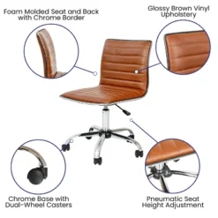 Flash Furniture Low Back Designer Armless Ribbed Swivel Task Office Chair -Furniture Specialty Store GUEST 4838245d 0143 4524 baa7 a8ec7534e8f8