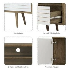 Costway Modern TV Stand/Console Cabinet 3 Shelves Storage Drawer Splayed Leg Wood/White 16 Costway Modern TV Stand/Console Cabinet 3 Shelves Storage Drawer Splayed Leg Wood/White -Furniture Specialty Store GUEST 485ab5f4 6824 45b0 ba11 59274b450771