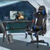 Costway X-Shaped Gaming Desk & Racing Style Massage Chair Set Home Office Black+White/Blue/Grey/Red -Furniture Specialty Store GUEST 4876fbff 9298 4cda 8535 09c6cb72b558