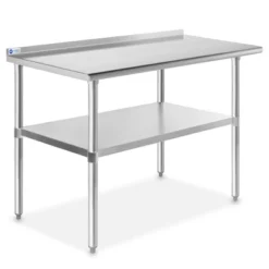GRIDMANN Stainless Steel Tables With Backsplash And Undershelf, NSF Commercial Kitchen Work & Prep Tables For Restaurant And Home -Furniture Specialty Store GUEST 488a96df 6dec 4b03 8979 d477d5bdee36