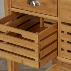 Kenta Bamboo Kitchen Cart With Stainless Steel Top Natural - Boraam -Furniture Specialty Store GUEST 489f7462 4db8 416a 83ad 4a40c6f000d3