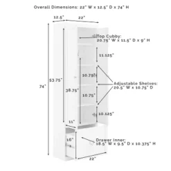 Harper Convertible Pantry Closet Gray - Crosley -Furniture Specialty Store GUEST 49c50caf 5749 41f0 a8f9 f84ed86e6bd7