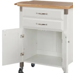 Small Dolly Madison Kitchen Cart With Natural Top Off White - Homestyles -Furniture Specialty Store GUEST 4a5f1020 e300 4021 9c4d 20ed39fcfdae