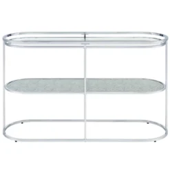Javete Glam 1 Shelf Sofa Table Chrome - HOMES: Inside + Out -Furniture Specialty Store GUEST 4ac383f7 8487 41d0 a93d 2982a167903e