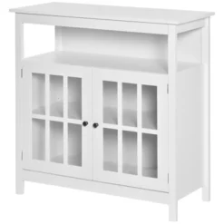 HOMCOM Kitchen Sideboard, Storage Buffet Cabinet With Open Shelf, Glass Door Cabinet And Adjustable Shelf For Living Room, White 9 HOMCOM Kitchen Sideboard, Storage Buffet Cabinet With Open Shelf, Glass Door Cabinet And Adjustable Shelf For Living Room, White -Furniture Specialty Store GUEST 4aeedec3 0b4f 4fe1 909e 283a1c03a0e1