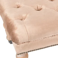 Barney Tufted Bench W/ Brass Nail Heads - Safavieh -Furniture Specialty Store GUEST 4b03fd9b 6f3f 47cf bf0a 40ee2f0d01f5