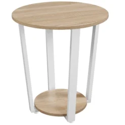 Yaheetech Industrial Side Table, Round Sofa Table With Storage Rack -Furniture Specialty Store GUEST 4b5b1665 e04d 4bf8 ae4f 89f1c9c7550c