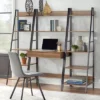 3pc Denton Ladder Desk And Shelf Walnut/Black - Buylateral -Furniture Specialty Store GUEST 4b6f4325 ba09 4e99 9853 19050a76ff99