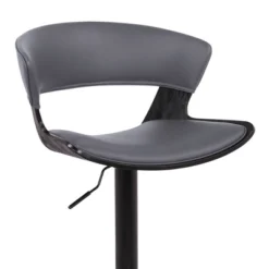 Karine Adjustable Swivel Faux Leather Metal Barstool Gray/Black - Armen Living 15 Karine Adjustable Swivel Faux Leather Metal Barstool Gray/Black - Armen Living -Furniture Specialty Store GUEST 4b98bb1e acee 4666 8381 a18d5f185428