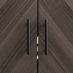 Angelo Modern 2 Door Bookmatch TV Stand For TVs Up To 65" Ash Brown/White - Saracina Home -Furniture Specialty Store GUEST 4ba2ea3d 4872 48ae b389 b80063d3c5e9