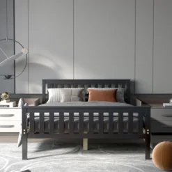 Costway Full Wood Platform Bed With Headboard And Footboard Mattress Foundation -Furniture Specialty Store GUEST 4bd8f615 d082 497e 9c52 43b789f534f2