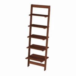 Hastings Home 5-Tier Wooden Ladder-Style Bookcase, Walnut Finish -Furniture Specialty Store GUEST 4bee998f 7eea 4b06 9f42 7233dee59879