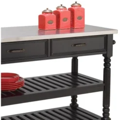 Savannah Kitchen Cart Wood - Black - Home Styles -Furniture Specialty Store GUEST 4c566281 845c 4fd8 8b79 4cf8a86b2dc6