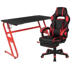 Flash Furniture Gaming Desk With Cup Holder/Headphone Hook & Reclining Back/Arms Gaming Chair With Footrest -Furniture Specialty Store GUEST 4c91d230 7213 4d68 8c2b 02f3b68e8082