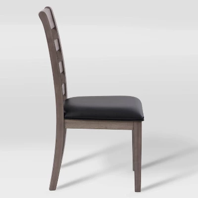 7pc New York Wood Dining Set Washed Gray - CorLiving 6 7pc New York Wood Dining Set Washed Gray - CorLiving - Image 4