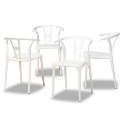 4pc Warner Plastic Dining Chair Set - Baxton Studio -Furniture Specialty Store GUEST 4ccf76b4 6084 47b7 a347 a1904aa3cee2