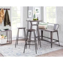 Clara Industrial Round Bar Table - LumiSource -Furniture Specialty Store GUEST 4cdee082 7252 4a36 9006 da8e95c40bf4