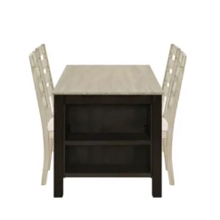 Farmhouse 5-Piece Wood Dining Table Set With 2-Tier Storage Shelves-ModernLuxe -Furniture Specialty Store GUEST 4cf948cc 80b8 4682 9c3a 3ba460096c60