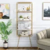 71" Jasper 5 Shelf Glam Bookcase Gold - HOMES: Inside + Out -Furniture Specialty Store GUEST 4d2d877e 9a79 4dd4 937a fa3b724d8a27