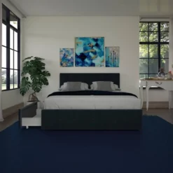 Rosalie Velvet Upholstered Bed W/Storage - Room & Joy -Furniture Specialty Store GUEST 4d441b3d 4d1e 4672 ad13 a52ab4153ce6