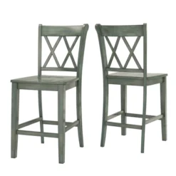 2pk 24" South Hill Double X Back Counter Height Barstools - Inspire Q -Furniture Specialty Store GUEST 4db61c5b 885b 4d62 a95c fd96656f7b02
