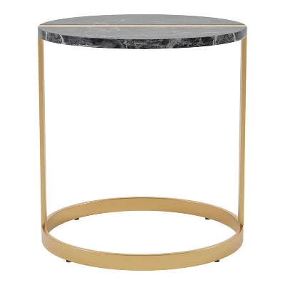 Aldergrove Round Side Table Gold/Black - MiBasics 4 Aldergrove Round Side Table Gold/Black - MiBasics - Image 2