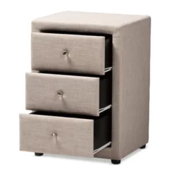 Tessa 3 Drawer Nightstand - Baxton Studio -Furniture Specialty Store GUEST 4f0b83ae 4047 4c64 ac82 4398945d215f
