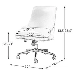 Xavier Faux Leather Office Task Chair With Nailhead | Karat Home -Furniture Specialty Store GUEST 4f452e71 61dc 433b 8300 b7bb3f022fac