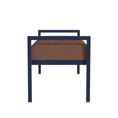Modern Meta Bench Spice Velvet - HomePop 4 Modern Meta Bench Spice Velvet - HomePop - Image 2