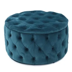 Zelfa New Velvet Ottoman - Christopher Knight Home -Furniture Specialty Store GUEST 4fc3a810 4d56 4473 802e 848f5d6cbffc