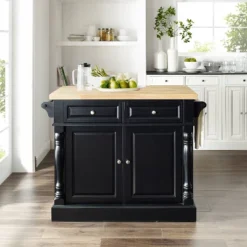 Oxford Butcher Block Kitchen Island Black - Crosley -Furniture Specialty Store GUEST 51502292 700a 4a33 b7d5 3d2b57aa18ed
