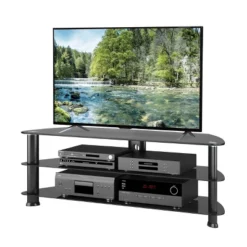 Corner TV Stand For TVs Up To 60" CorLiving Black -Furniture Specialty Store GUEST 51507a0a 5d36 46b5 8f6c bbbd0daa3c70