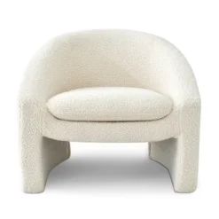 Kiki 32" Wide Contemporary Design Faux Shearling Boasting Streamlined Silhouette Armrest Accent Barrel Chair-The Pop Maison -Furniture Specialty Store GUEST 5150b435 7072 453a 9ba5 2f3e13e821de