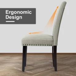 Costway Set Of 2 Fabric Dining Chairs Upholstered With Nailhead Trim 19 Costway Set Of 2 Fabric Dining Chairs Upholstered With Nailhead Trim -Furniture Specialty Store GUEST 51d96984 e7cf 466f be2d df0bf772e523