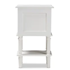 Audrey Finished 2 Drawer Nightstand White - Baxton Studio -Furniture Specialty Store GUEST 5216d4b7 759f 4207 ad04 15b2165beb4a