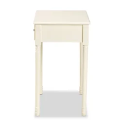 Mahler Wood 1 Drawer Console Table White - Baxton Studio -Furniture Specialty Store GUEST 52258485 86e0 4633 a5ae 8bfe2e905a08