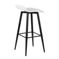 Set Of 2 Ale Faux Leather/Steel Barstools Black/White - LumiSource -Furniture Specialty Store GUEST 52b040c8 f2b4 4805 aeea 3ecf388f29f1