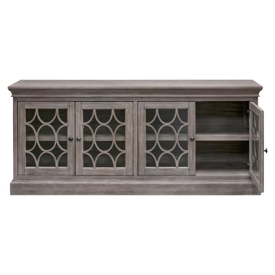 72" Rustic Four Door Tv Console Fully Assembled For Tvs Up To 70" - Martin Furniture 8 72" Rustic Four Door Tv Console Fully Assembled For Tvs Up To 70" - Martin Furniture - Image 6