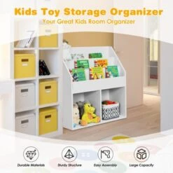 Tangkula Kids Wooden Bookshelf Bookcase Display Rack Toy Storage Cabinet Organizer Holder For Kids Room&Nursery 12 Tangkula Kids Wooden Bookshelf Bookcase Display Rack Toy Storage Cabinet Organizer Holder For Kids Room&Nursery -Furniture Specialty Store GUEST 53719f26 cbec 40d6 90ec a23d0ace5c63