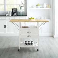 Bristol Double Drop Leaf Kitchen Cart White - Crosley -Furniture Specialty Store GUEST 5472e2af 661b 459f a8e5 200b4c6b7932