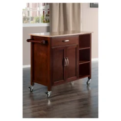 Mabel Kitchen Cart Wood/Walnut/Natural - Winsome -Furniture Specialty Store GUEST 549e3309 d159 4c46 a7ee 530fffa94ea4