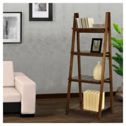60" Folding Slatted Bookcase-4 Shelf -Furniture Specialty Store GUEST 54b0af6d 6401 4109 9caf edeaf7b7264c