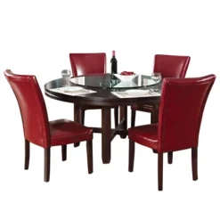 72" Talbot Round Dining Table Dark Oak - Steve Silver Co.