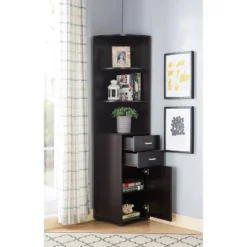 70.75" Julisse 3 Shelf Corner Bookcase - MiBasics -Furniture Specialty Store GUEST 54edd037 2d5d 443d a887 b33d21abff9b
