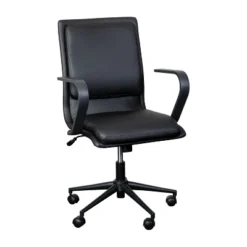 Merrick Lane Mid-Back Home Office Chair With Armrests, Height Adjustable Swivel Seat And Five Star Base -Furniture Specialty Store GUEST 55174d8a 24c9 4557 8bfc 9c2d1f3b7f48