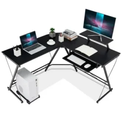 Costway L Shaped Computer Desk Home Office Workstation W/ Movable Monitor Stand -Furniture Specialty Store GUEST 55561027 a9b5 4bb8 b0bc 87820df819f6