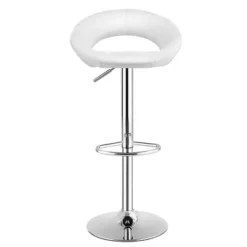 Costway Set Of 2 Bar Stools Adjustable PU Leather Barstools Swivel Pub Chairs White -Furniture Specialty Store GUEST 556b8093 9288 4b5c b7d6 20a2b1b50919