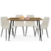 Charls+Bingo 5-Piece Metal Legs And 4 Upholstered Chairs Modern Rectangular Dining Table Furniture Set-The Pop Maison 1 Charls+Bingo 5-Piece Metal Legs And 4 Upholstered Chairs Modern Rectangular Dining Table Furniture Set-The Pop Maison -Furniture Specialty Store GUEST 5573e4a8 7f4d 4d8e b5c4 c9a6a4f5e333