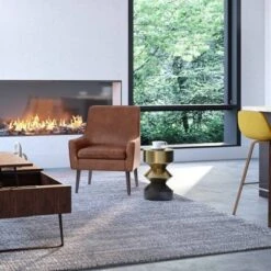 Clover Side Table Black/Brass - WyndenHall