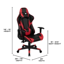 BlackArc Bravo Red Gaming Desk & Chair Set: High Back Gaming Chair With Lumbar Support & Adjustable Arms; Desk With Cupholder/Headphone Hook -Furniture Specialty Store GUEST 56257d65 3b98 4e0b b687 42199fa85202 1